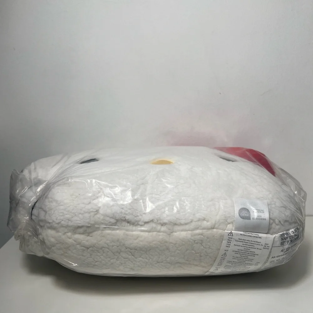Hello Kitty Sanrio Cat Kitty Face Head Sherpa Decorative Pillow Teddy Bear Plush
